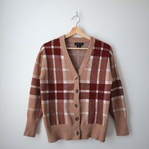 Rachel Zoe Plaid Button Front Cardigan | S
